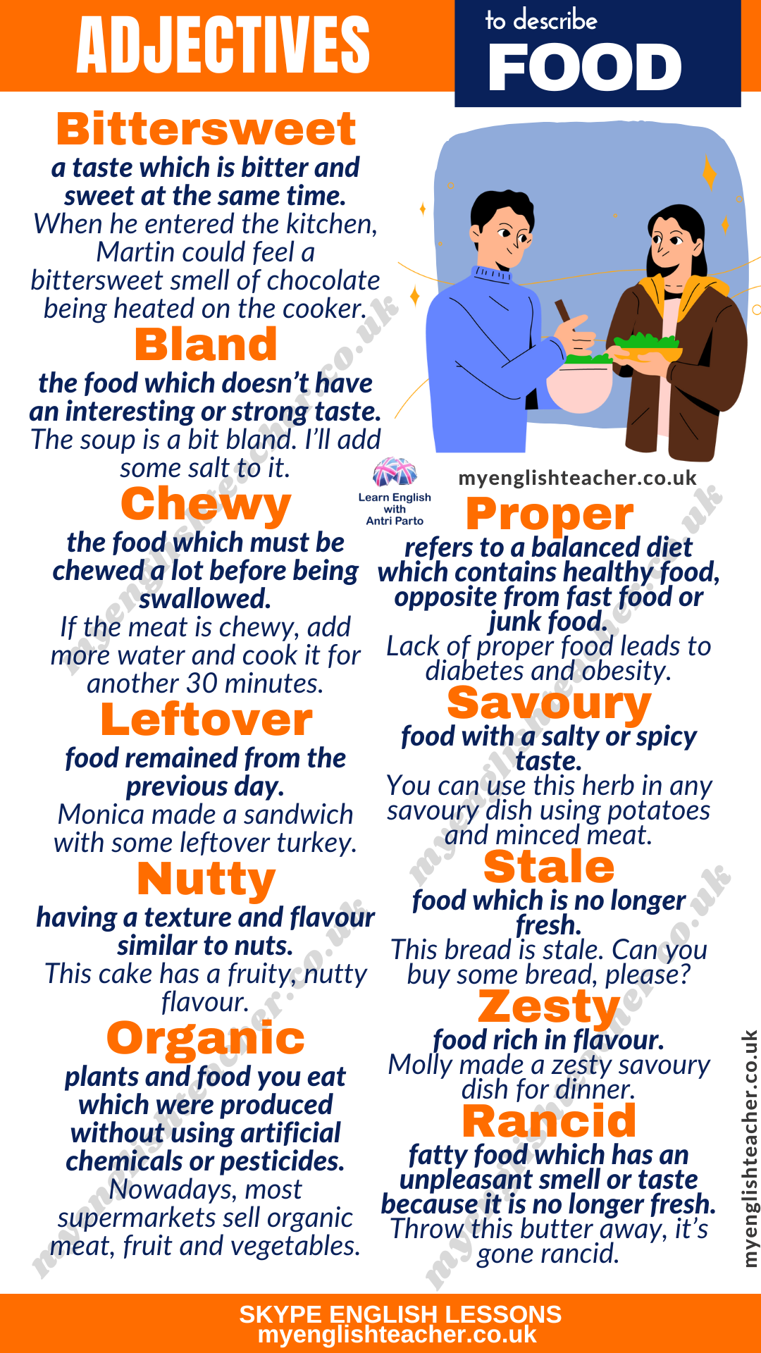 how to describe food presentation
