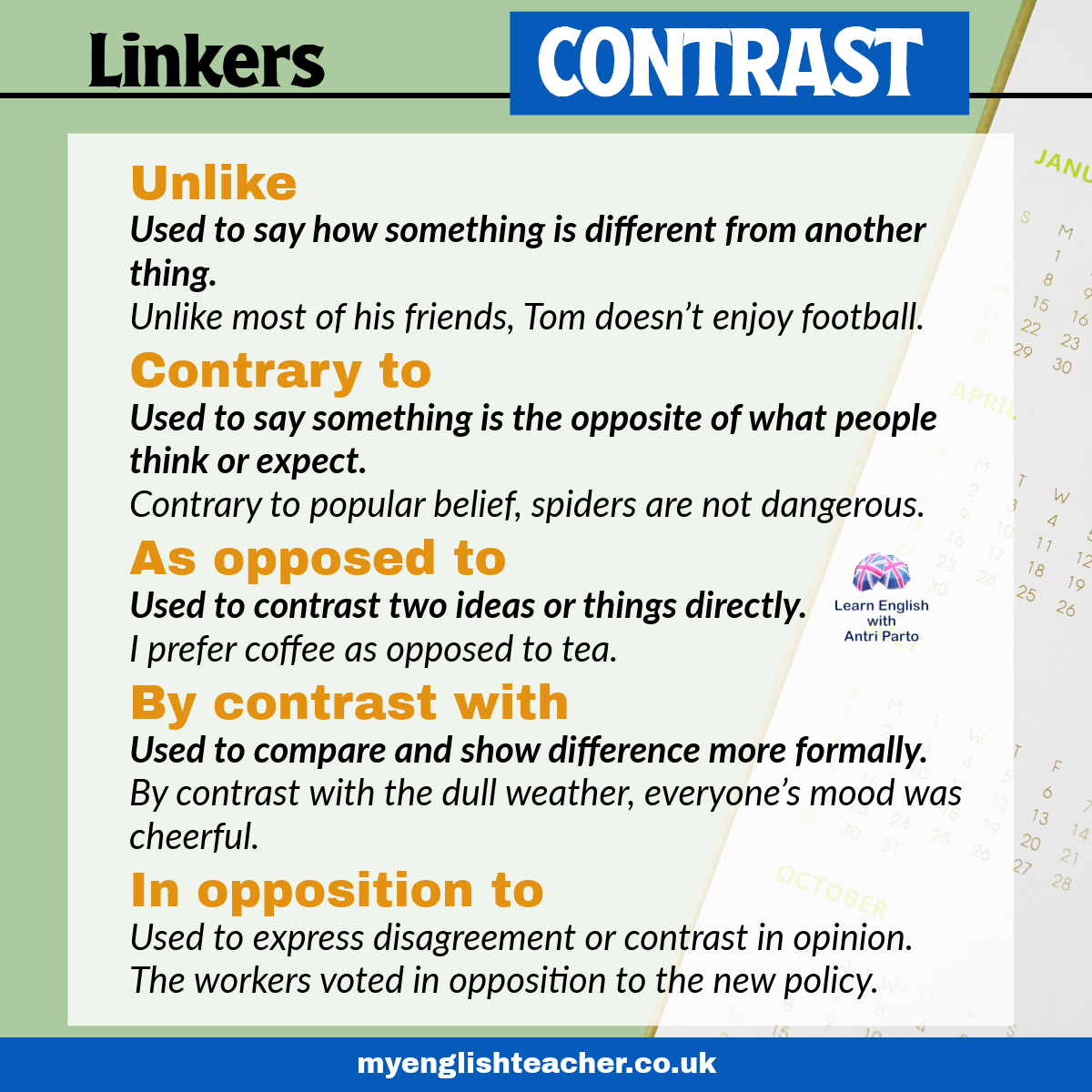 Preposition Against Abstract Examples Prepositional Phrases of Contrast - My Lingua Academy